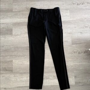 Black Trousers with Side Trim Striping